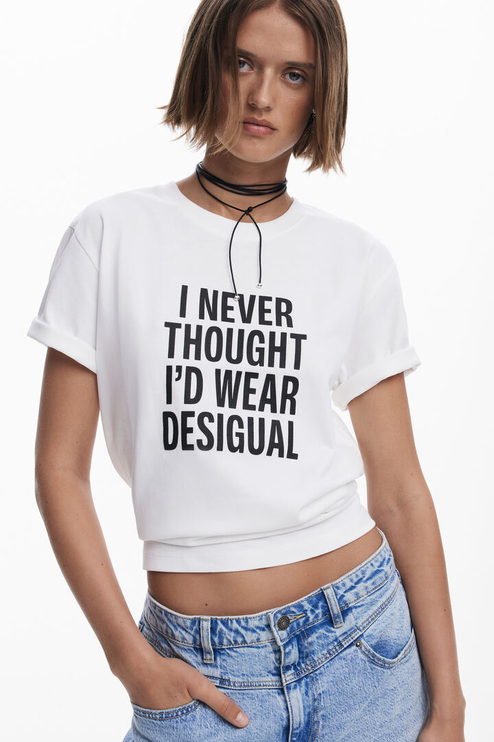T-shirt "I NEVER THOUGHT" | Desigual