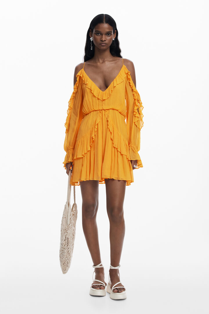 Ruffled mini dress