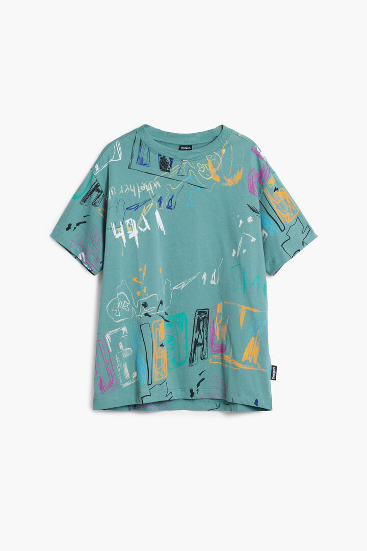 Short-sleeve doodle T-shirt | Desigual